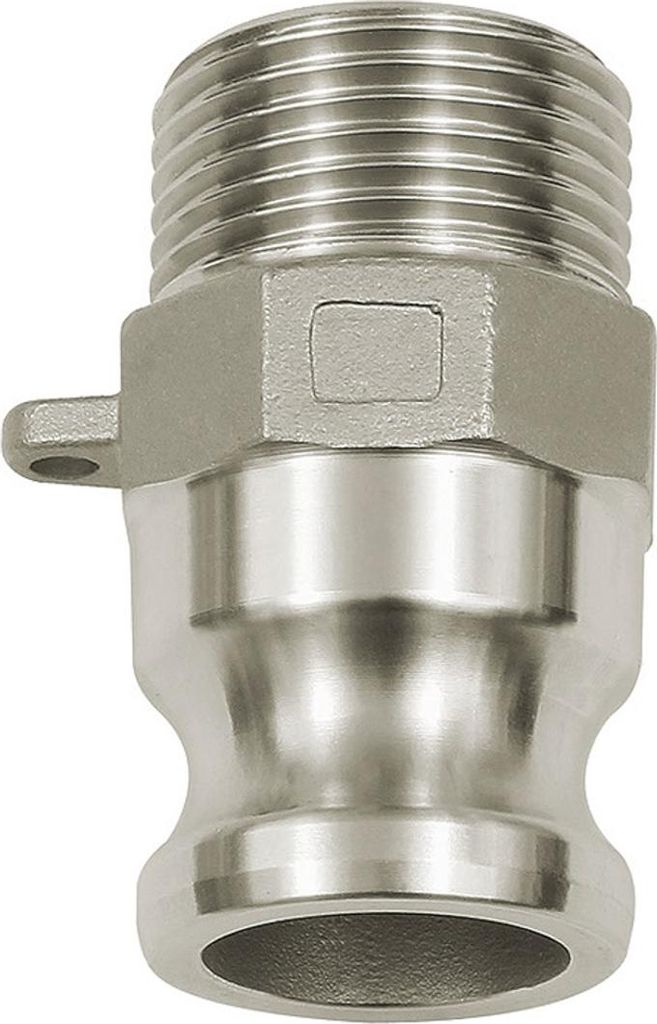 Riegler Kamlok-Schnellkupplungsstecker mit AG, Typ F, ES 1.4401, R 1 1/4