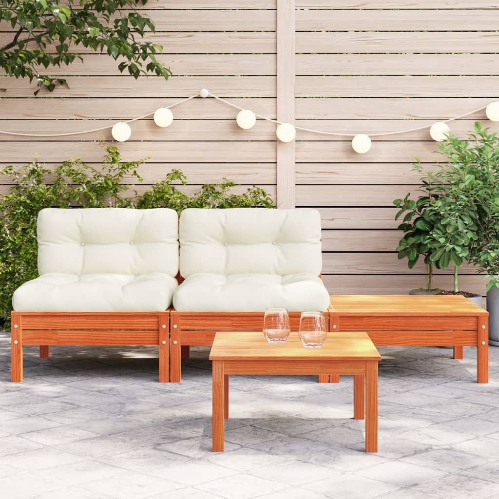 "im Sonderangebot" Gartensofa - CLORIS - Balkonmöbel - Gartenmöbel Set - mit Kissen und Hocker 2-Sitzer - 189x63x62,5 cm DEMöbel 1586173