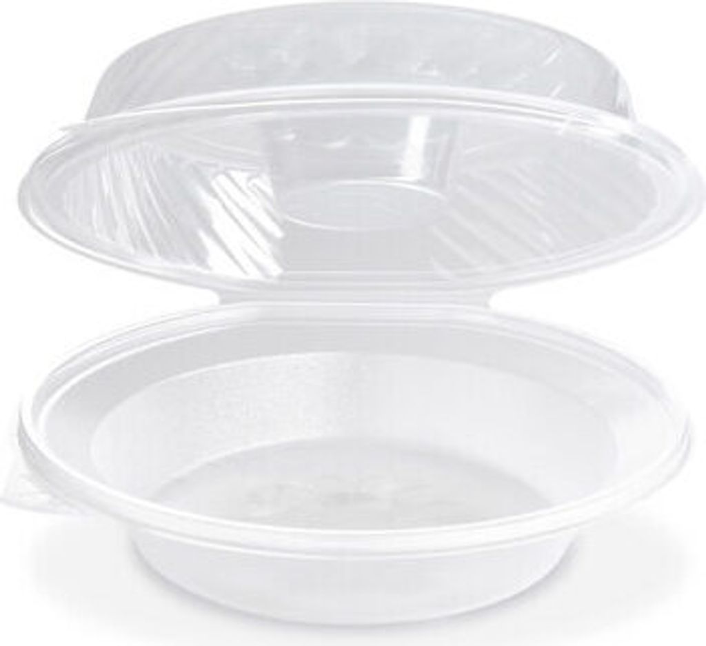 125x Salatschalen klar mit Dipfach im Domdeckel 1600ml PP