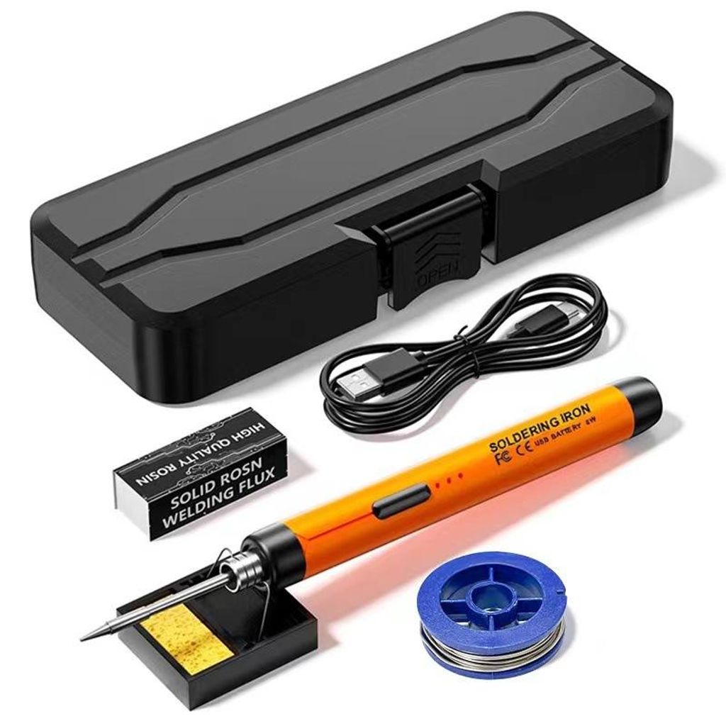 OKWISH Elektrischer Lötkolben Set - 8W Lötkolben Lötset, am Lötkolben, Einstellbare Temperatur 300°C-450°C mit Lötkolben Stift,Lötspitzen, ...