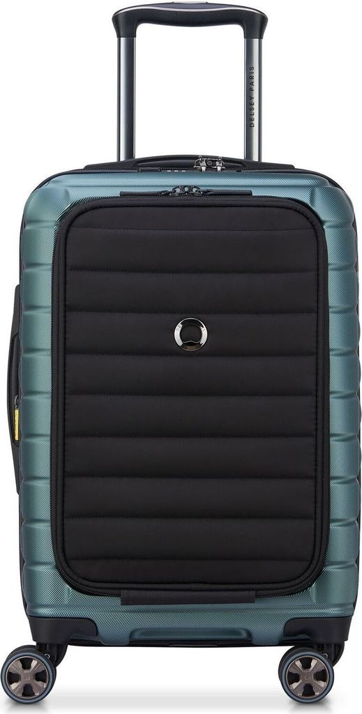 DELSEY PARIS mit Laptopfach Shadow 5.0 Expandable 4DR Business Cabin Trolley 55 Vert petrol