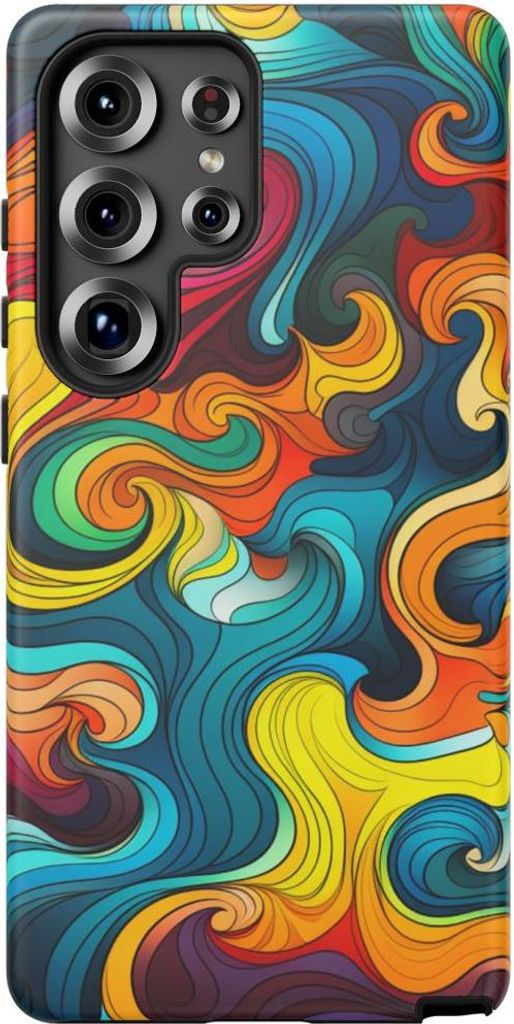 Bunte Wirbelmuster – Handyhülle Kompatibel mit Galaxy S25 Ultra