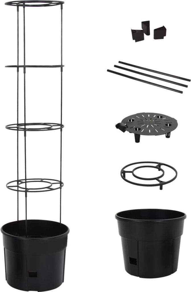 Tomatentopf Anthrazit Ø39x150 cm Polypropylen