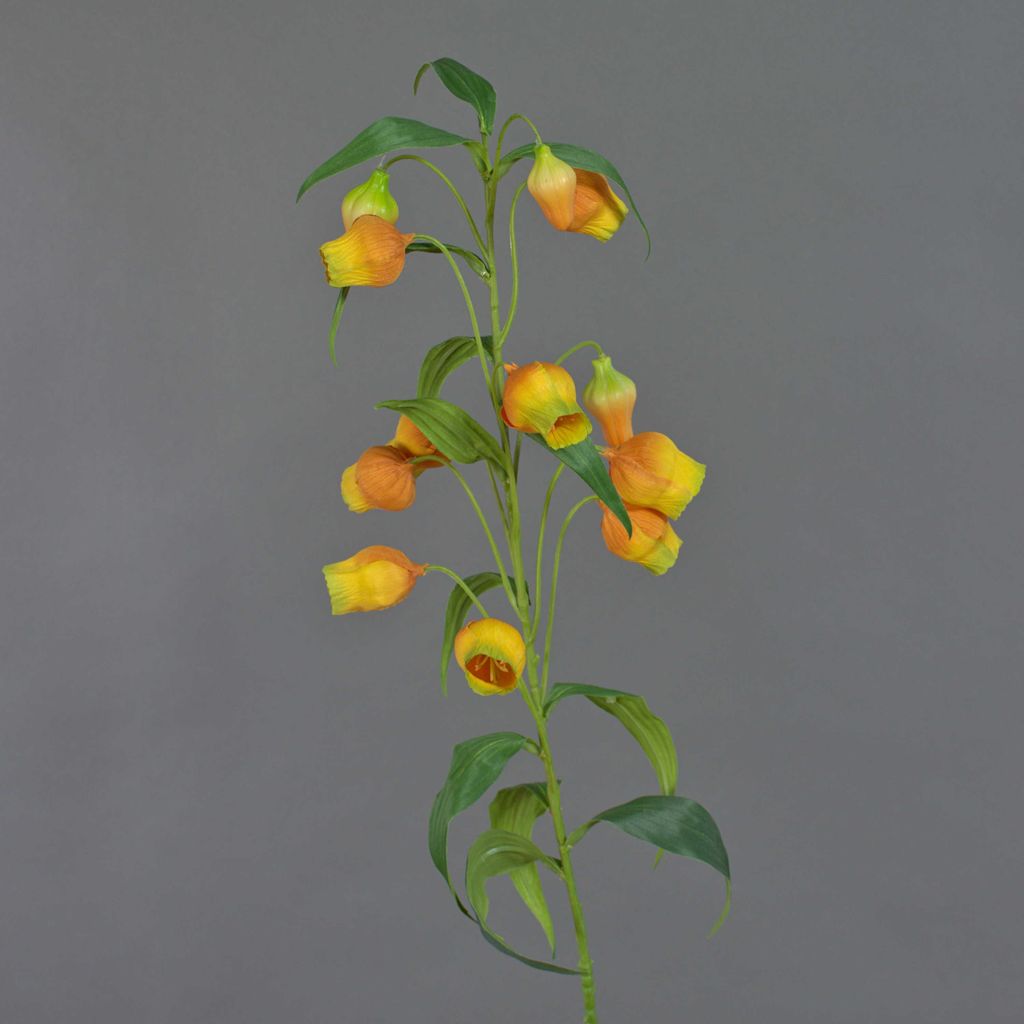 artplants.de Künstliche Laternenlilie Nizar, orange, 100cm - Kunstblume Chinalaterne