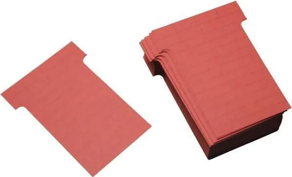 Lot 100 Cartes en T 60x85mm rouge brique en carton rigide haute qualité