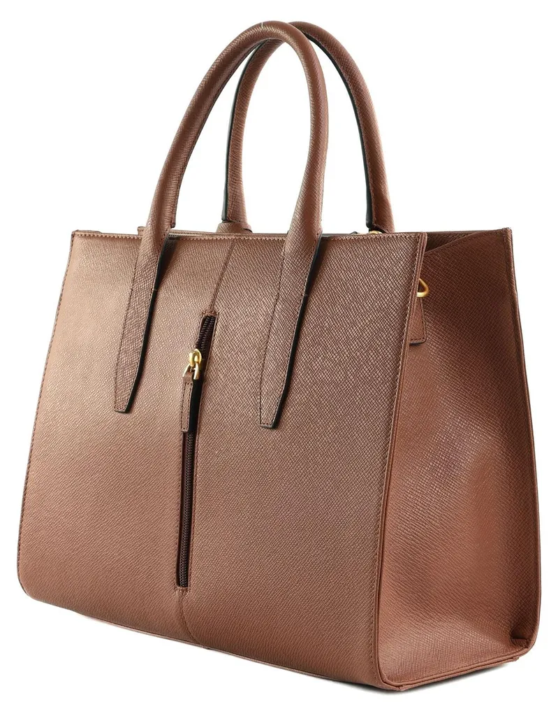 Picard Chic Way Shopper Cognac - Grand Sac à Main en Cuir de Vachette