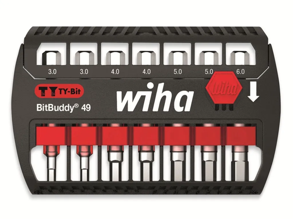 Set Wiha BitBuddy 42114: Inserti Hex 49mm per Avvitatori a Impulsi
