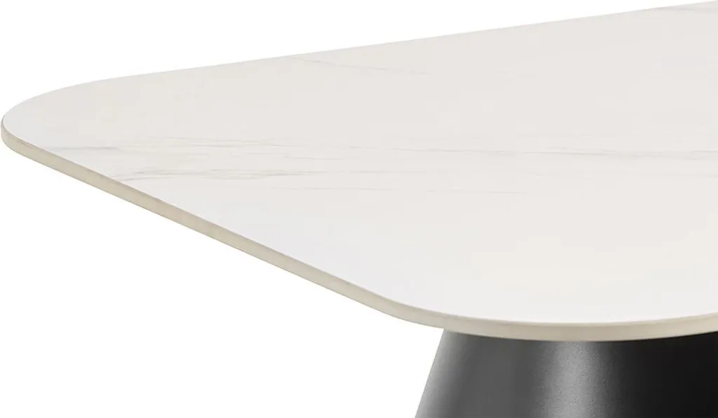 Table basse Salinas blanc brillant structure robuste et entretien facile - 4