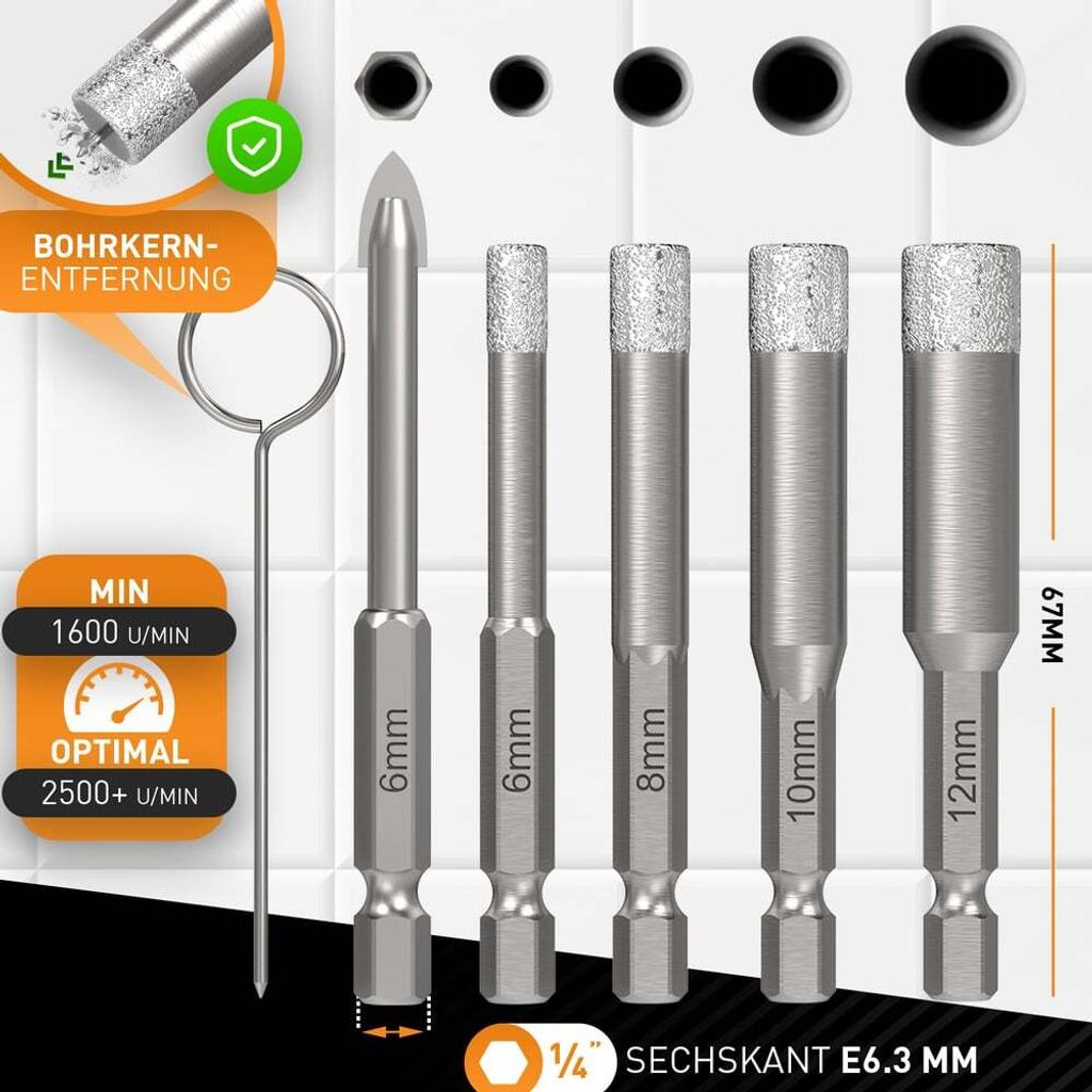 Bohrer für Fliesen: Keramik & Feinsteinzeug bohren Bohrer für Fliesen: Keramik & Feinsteinzeug bohren