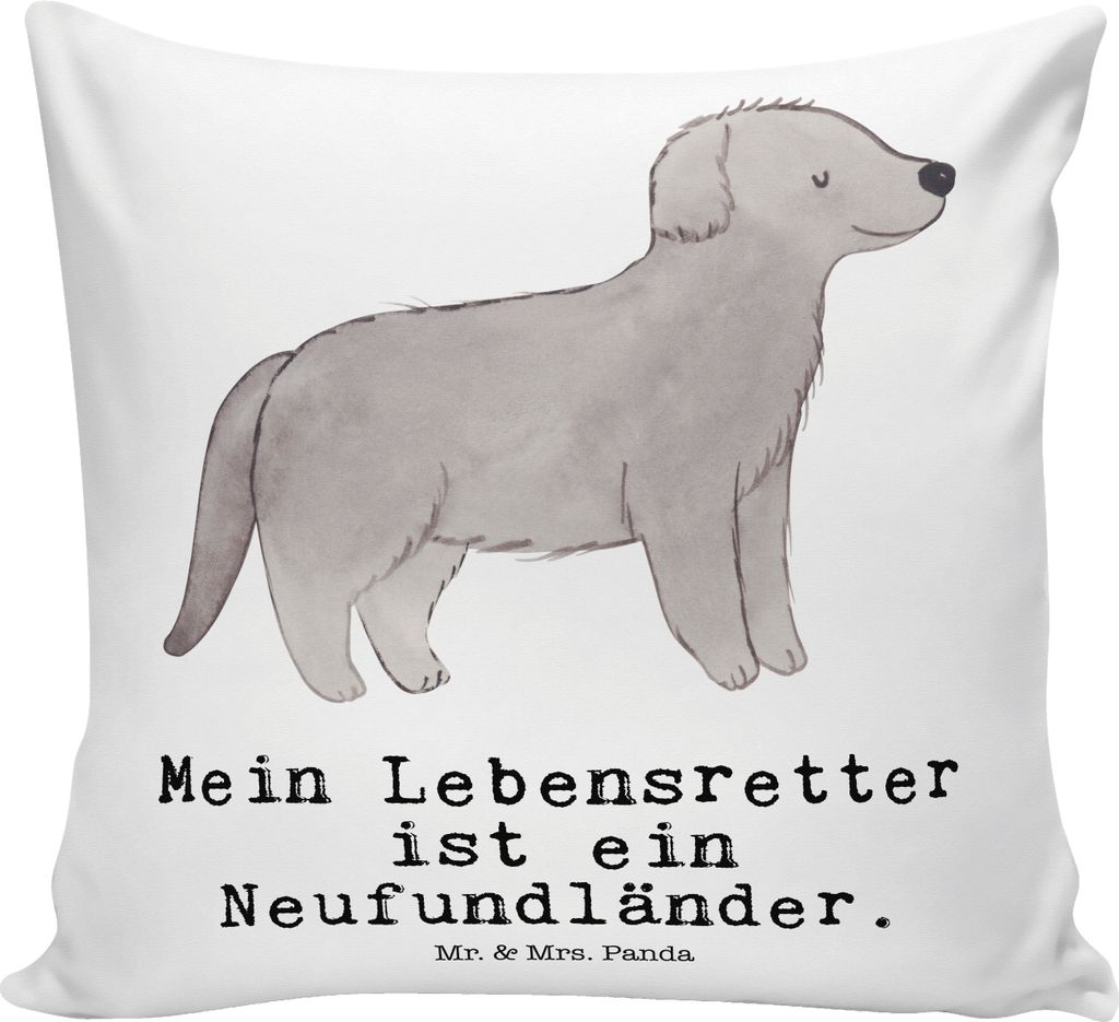 Mr. & Mrs. Panda 40x40 Kissen Neufundländer Lebensretter - Produktbild 
