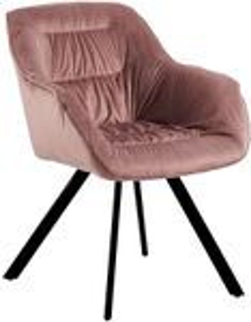 Moderne Esszimmerstühle - schicke Esstischstühle in Velvetoptik gepolsterte Stühle für Wohn- und Esszimmer , Menge:1 St.;Farbe:Altrosa dunkel