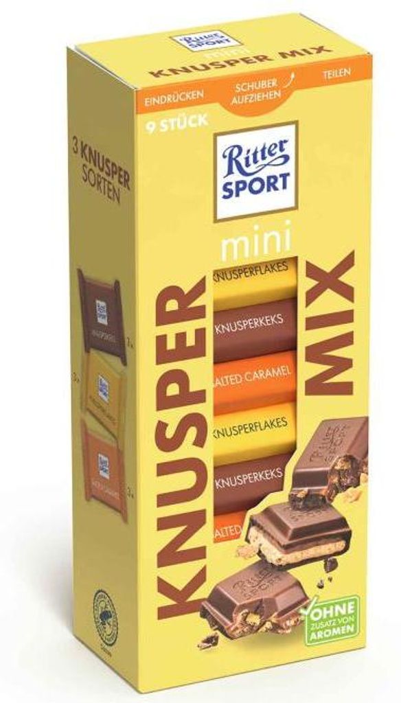 Ritter Sport Mini 9 croustillant mélange avec 9 tablettes Image du produit 