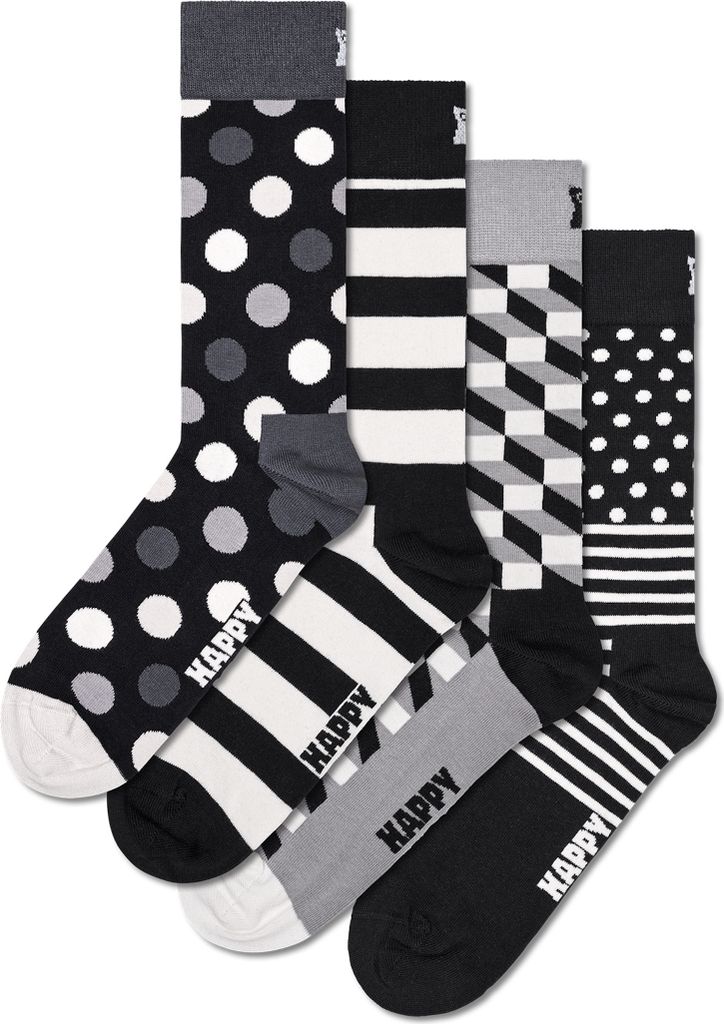 Happy Socks ponožky CLASSIC BLACK & WHITE ponožky 4-pack Obrázok produktu 