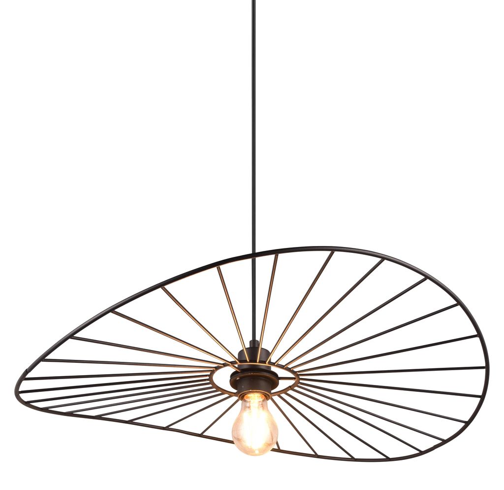 Reality Chapeau Lampe à suspendre E27 ⌀60cm noir mat Image du produit 