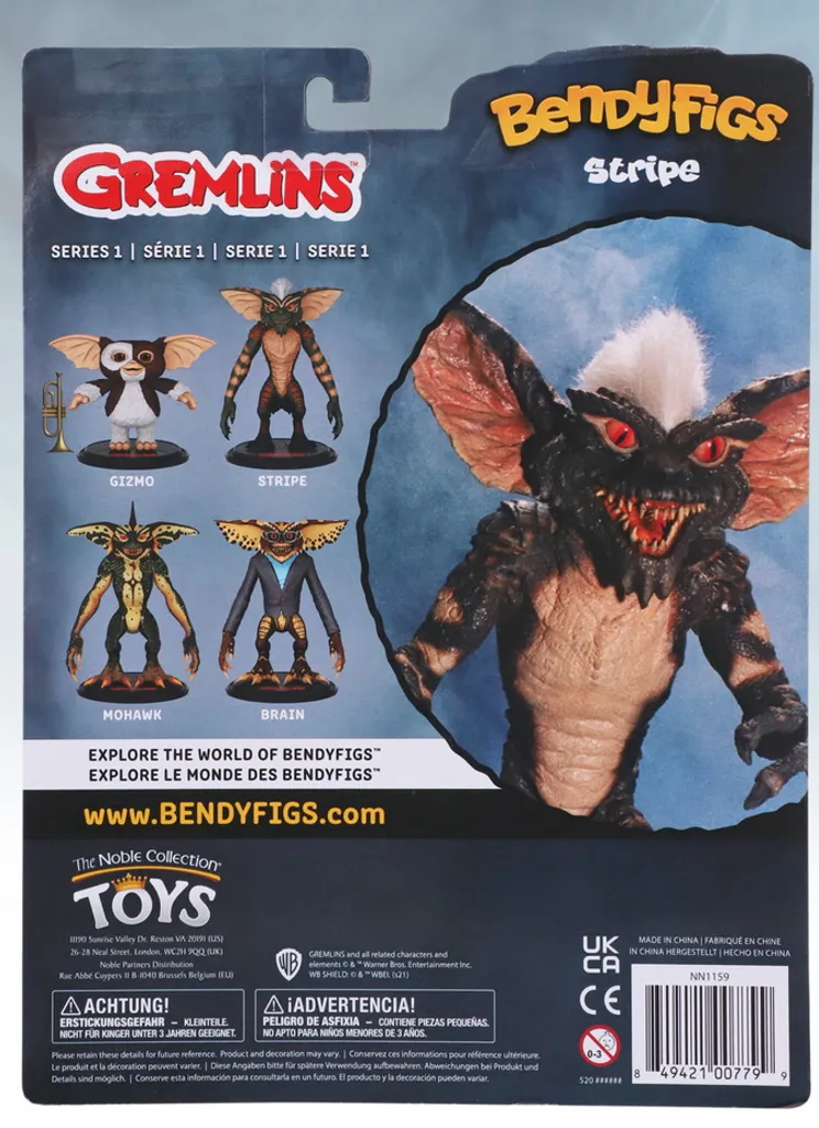 Stripe Gremlins Figurine Déco 15 cm Bendyfigs Noble Collection Pro