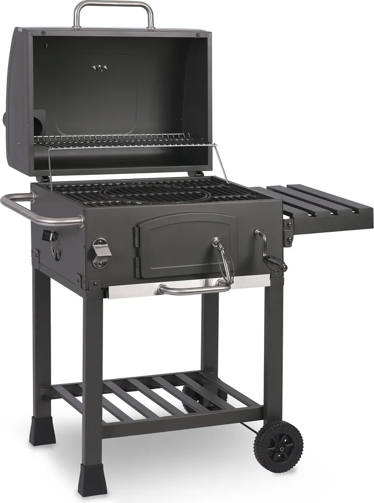Barbecue charbon de bois rond avec couvercle Berdsen BD-891 noir