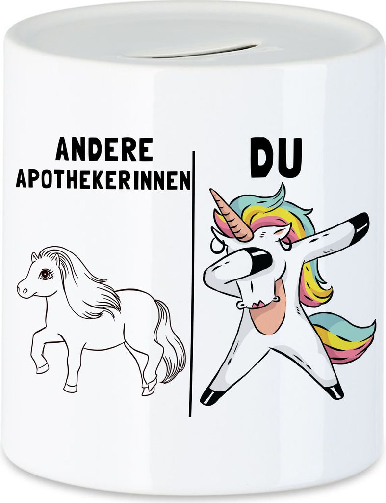 Andere Apothekerinnen Du Spardose Pferd Einhorn Humor Lustig Unicorn Geschenk Apotheke