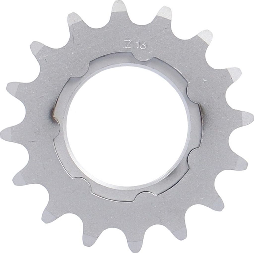 XLC Single Speed Ritzel 1/8',16 Zähne mit Träger matt verchromt, silber