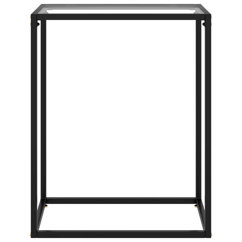 vidaXL Stolik konsola przezroczysty 60x35x75 cm szkło Zdjęcie produktu 