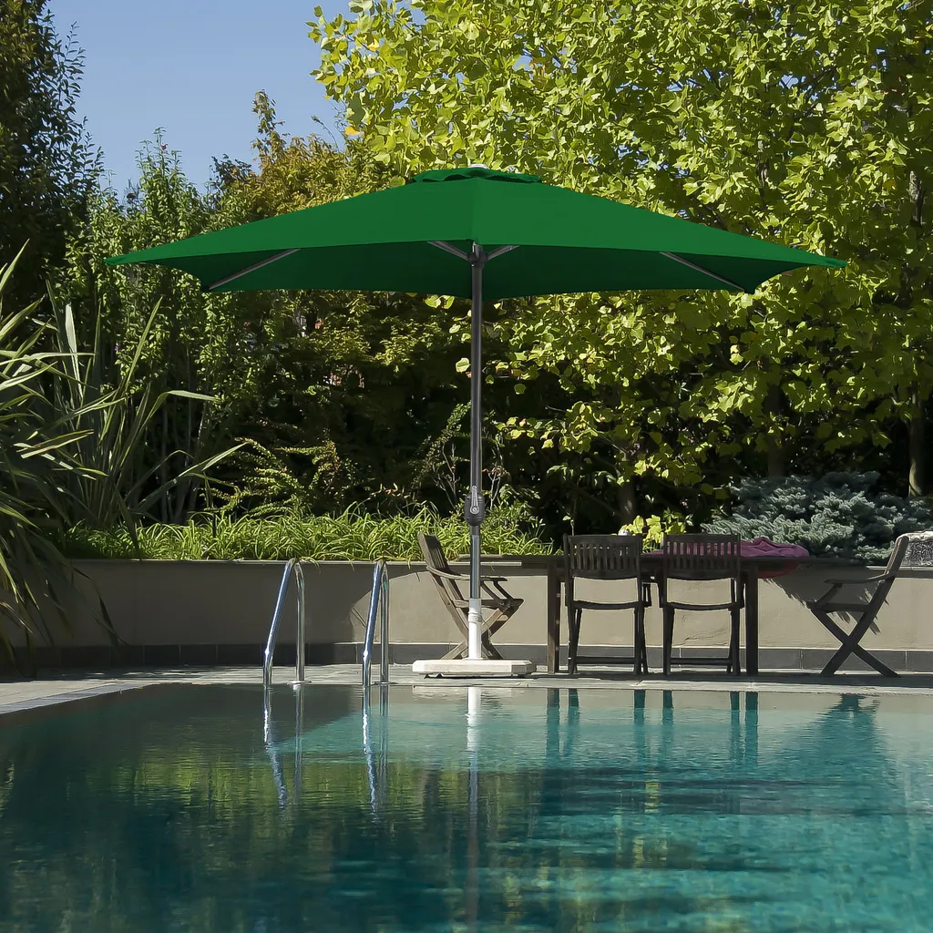 Offerta Ombrellone Clanmacy 3,5m LED Solare Verde UV40+ - 6