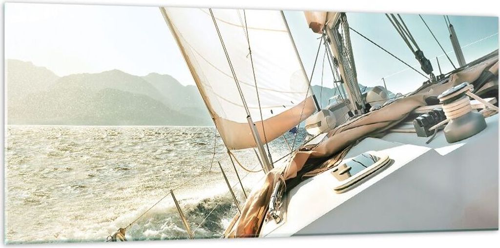 Bilder auf glas - Einteilig - Yacht Segeln So - 120x50cm - Produktbild 