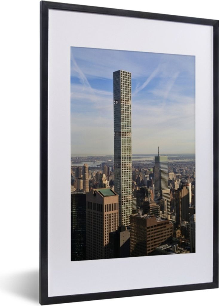 MuchoWow Gerahmtes Poster Architektur - Turm - New York - Amerika 40x60 cm - Poster mit Schwarzem Bilderrahmen Wandposter Rahmen Foto Bilder - Po...