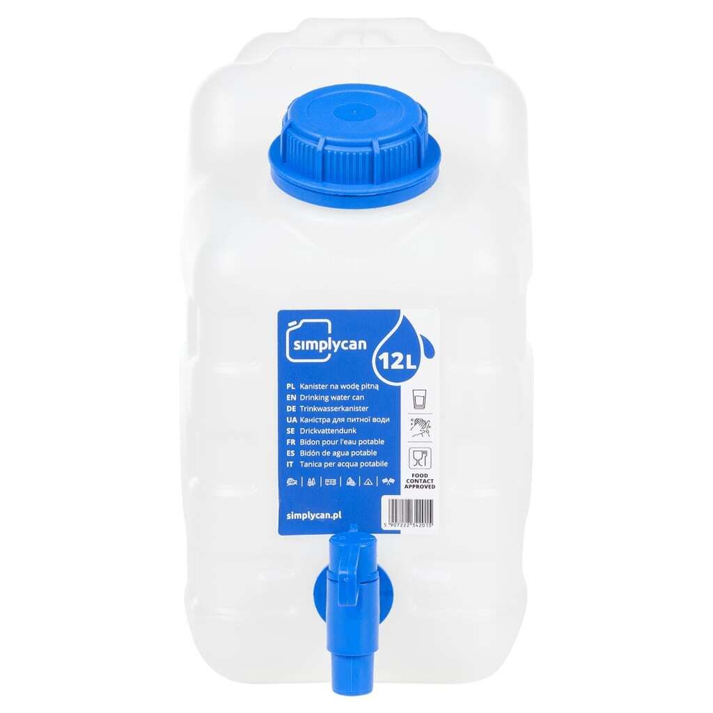 vidaXL Contenitore per acqua con rubinetto Trasparente 10 L Immagine del prodotto 