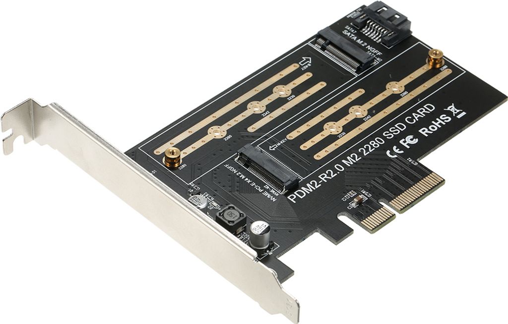 M.2 NVME zu PCI-E X4 Erweiterungskarte SSD-Adapterkarte mit Produktbild 