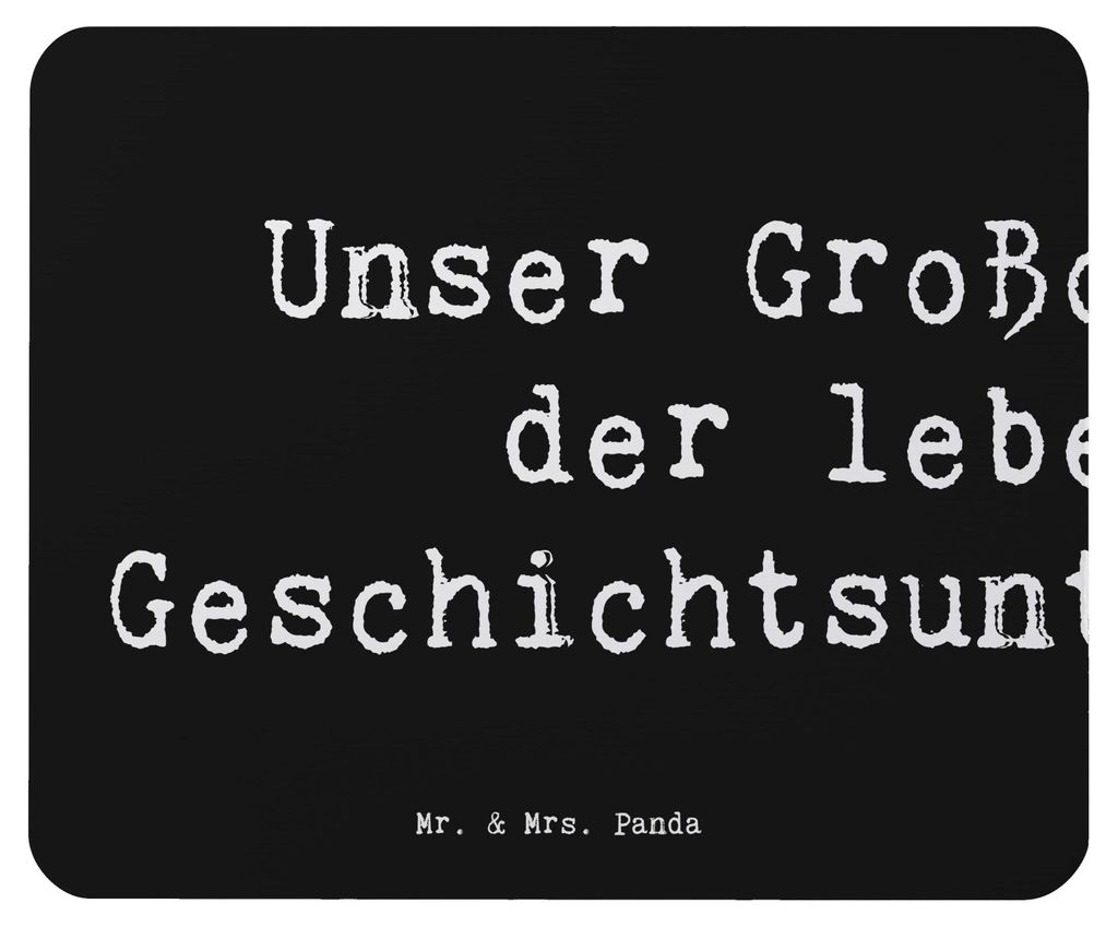 Mr. & Mrs. Panda Mauspad Spruch Großonkel Geschichtsunterricht - Schwarz - Geschenk, Familienfeste, Familienmitglieder, mausteppich, Verwandtschaf...