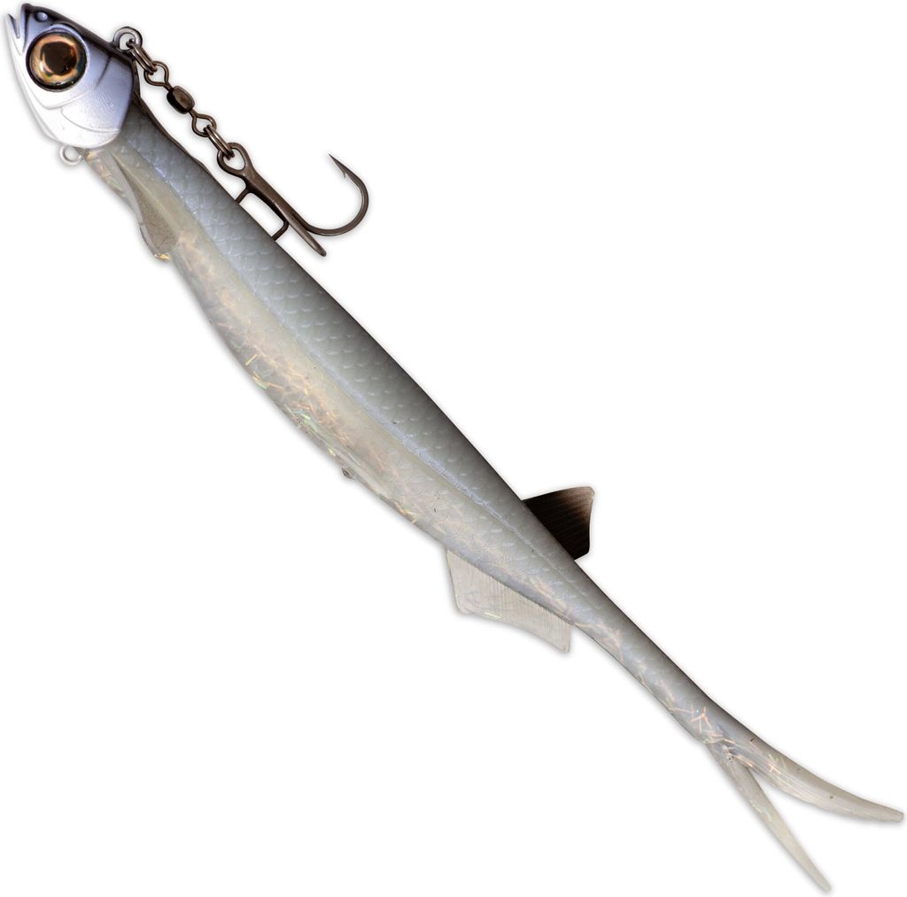 Quantum 70g 25cm Pelagic Shad Set - montierter Gummifisch, Farbe:Tricky Day