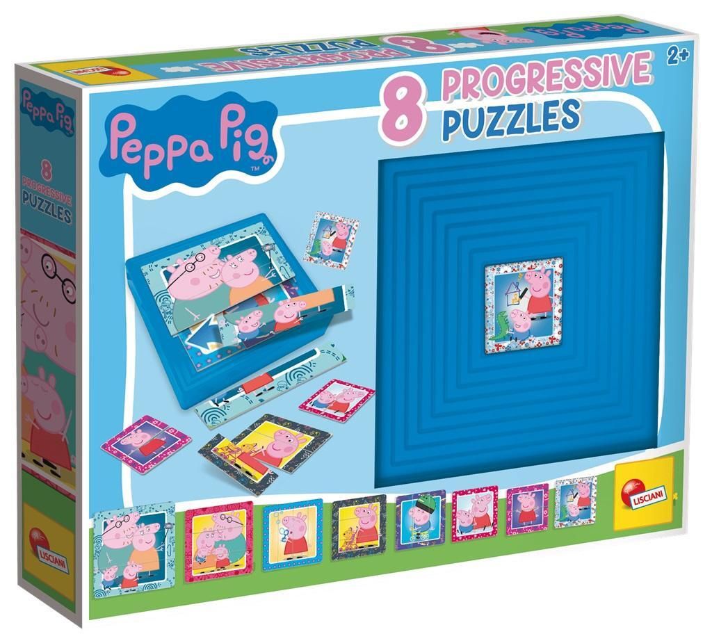 8 puzzle progressivi - Peppa Pig - con scatola Immagine del prodotto 