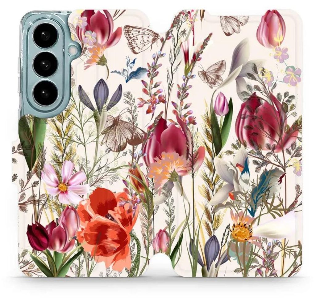 Handyhülle mit klappe für Galaxy S26, Mobiwear Book, Blumenstrauß