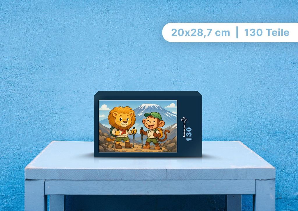 hansepuzzle 110863 - Buschi und Milo Puzzle, 130 Teile, Kinder, 28,7 x 20,0cm mit hochwertiger Aufbewahrung, Kartonbox & Beutel