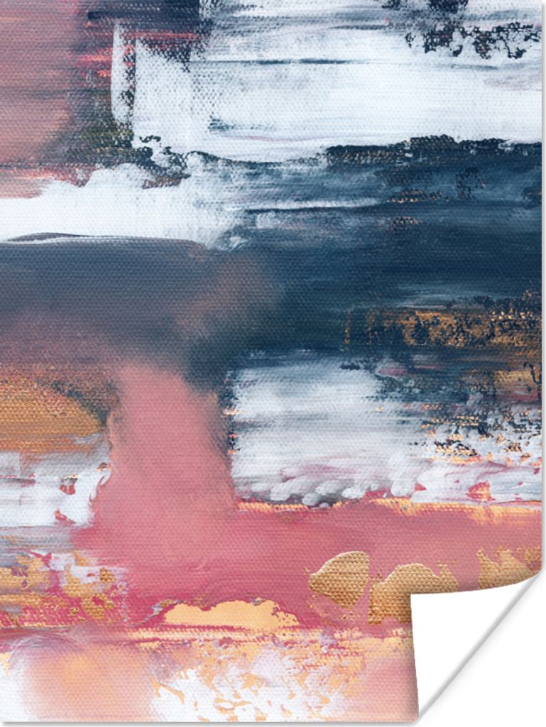 MuchoWow Poster Abstrakt - Malerei - Design 60x80 cm - Schlafzimmer Dekoration