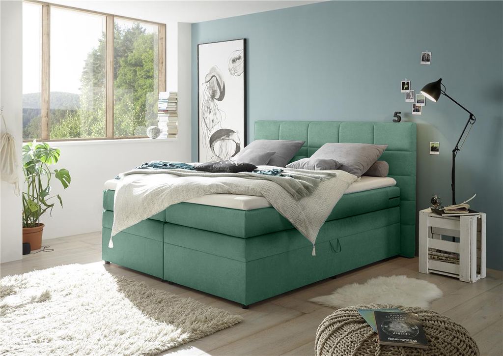Boxspringbett 180x200 cm mit Bettkasten TEREZIN-09 Produktbild 