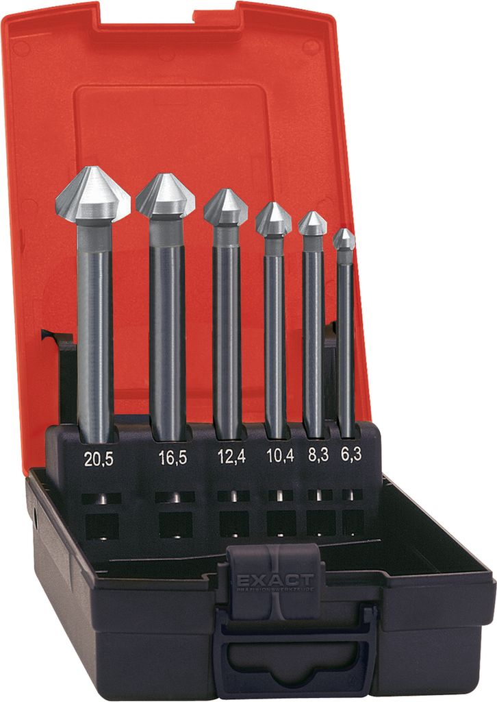 FORMAT Kegelsenker-Set WN extralang HSSE 90 Grad 6,3-20,5mm, Schneidstoff:HSSE, Winkel:90, Nenn-Ø:6,3 - 20,5 mm