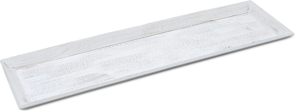 Vintage Holz Tablett shabby weiß - 50 x 14 cm - Deko Produktbild 