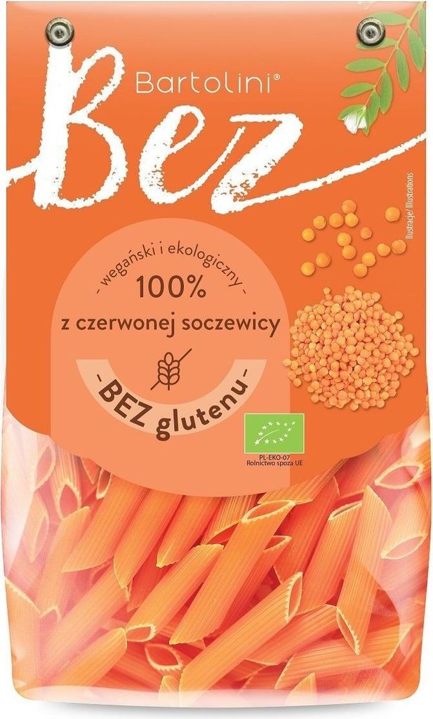 PROTEIN-PASTA (ROTE LINSEN) GLUTENFREIE PENNE250 g - BARTOLINI