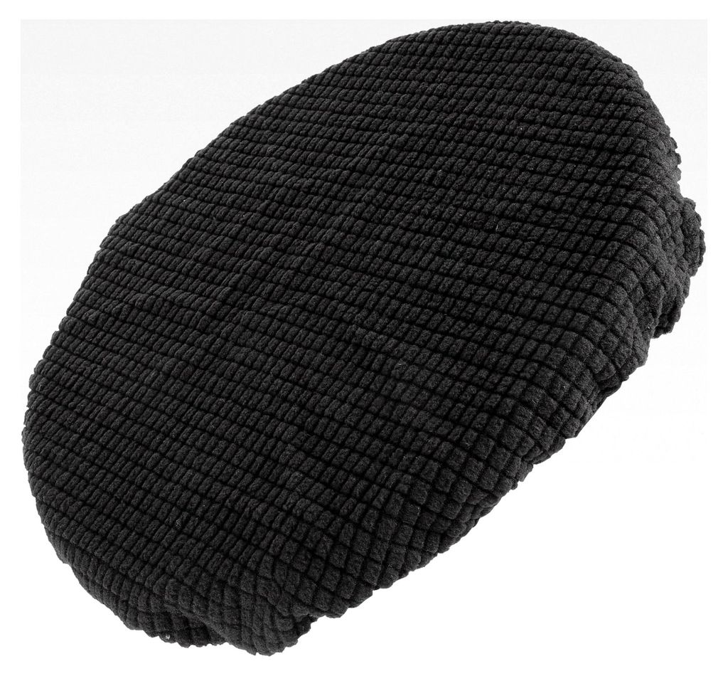 Elastischer Stuhlbezug für Bankettstühle und runde Hocker aus Stretch-Polarfleece, waschbare Schutzhülle für Esszimmer und Wohnzimmer, Schwarz,...