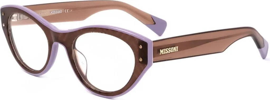 Missoni MIS 0066 Lunettes Femme Acétate Beige Lilas Design Italien 49