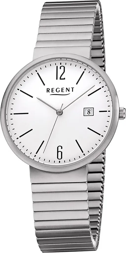 Montre Regent F-1200 titane hypoallergénique argent sans nickel homme