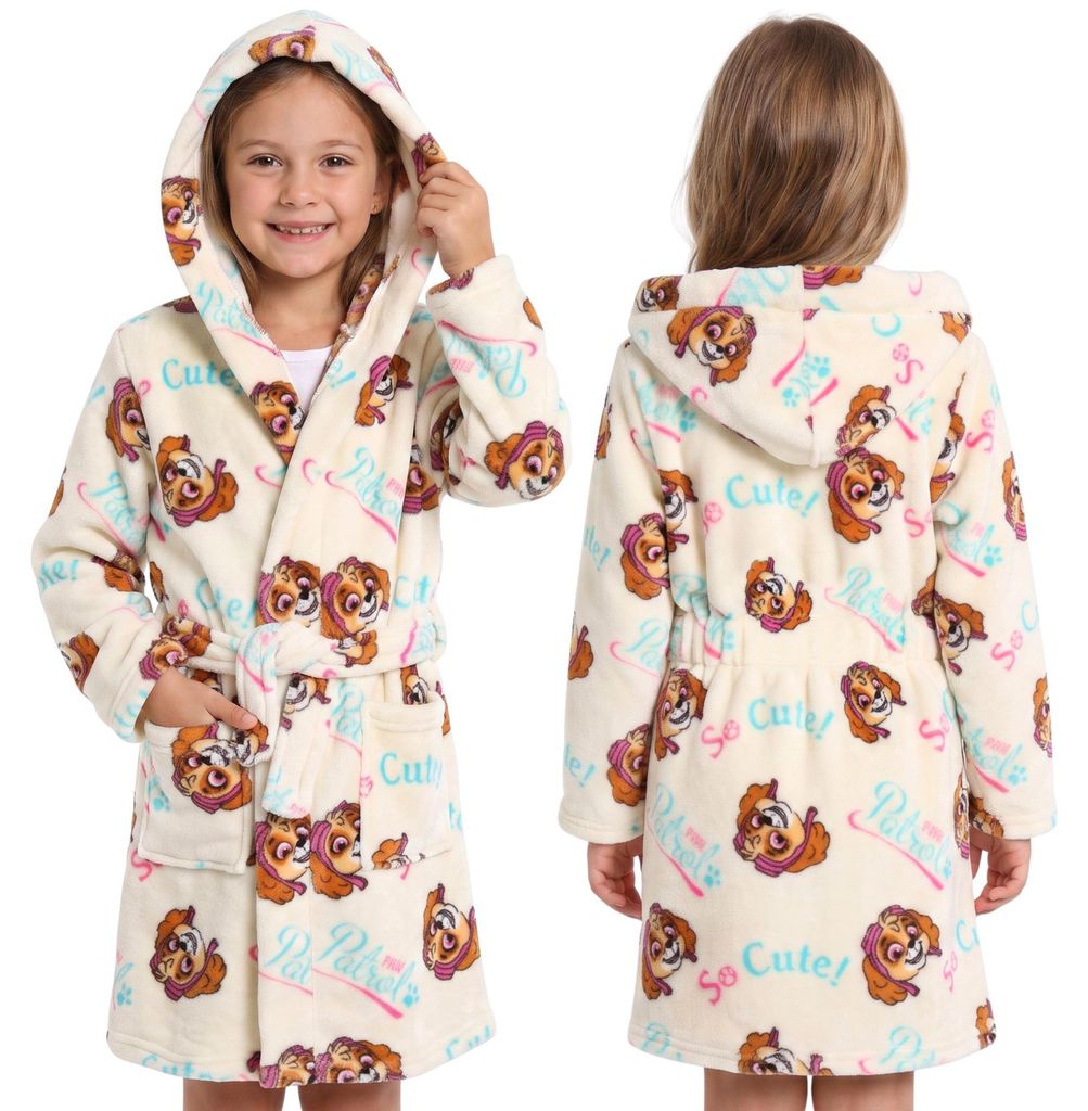 Paw Patrol SKYE Mädchenbademantel mit Gürtel, WARMER Produktbild 