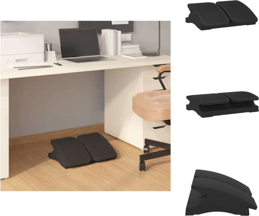 Repose-pieds de bureau noir vidaXL 10,5 cm : soulagez vos jambes enfin
