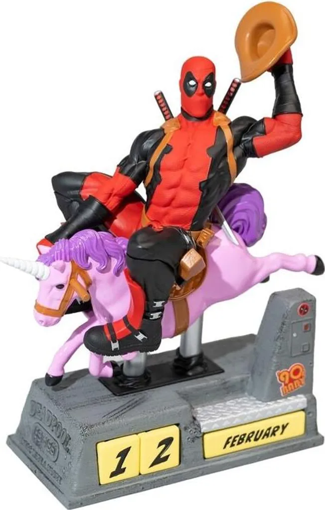 Calendrier de bureau perpétuel 3D Deadpool figurine Marvel officielle