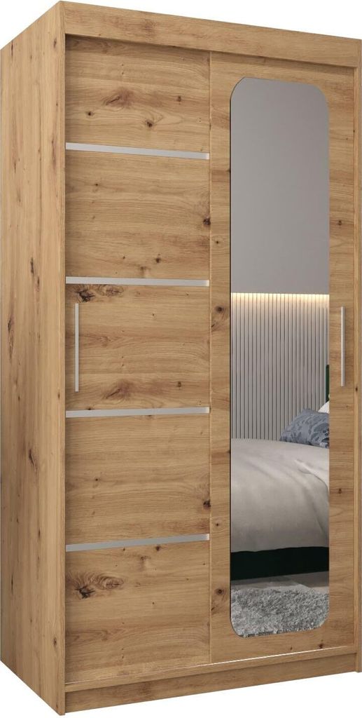 MEBLE KRYSPOL Promo 2100 Schlafzimmerschrank zwei Schiebetüren - Artisan