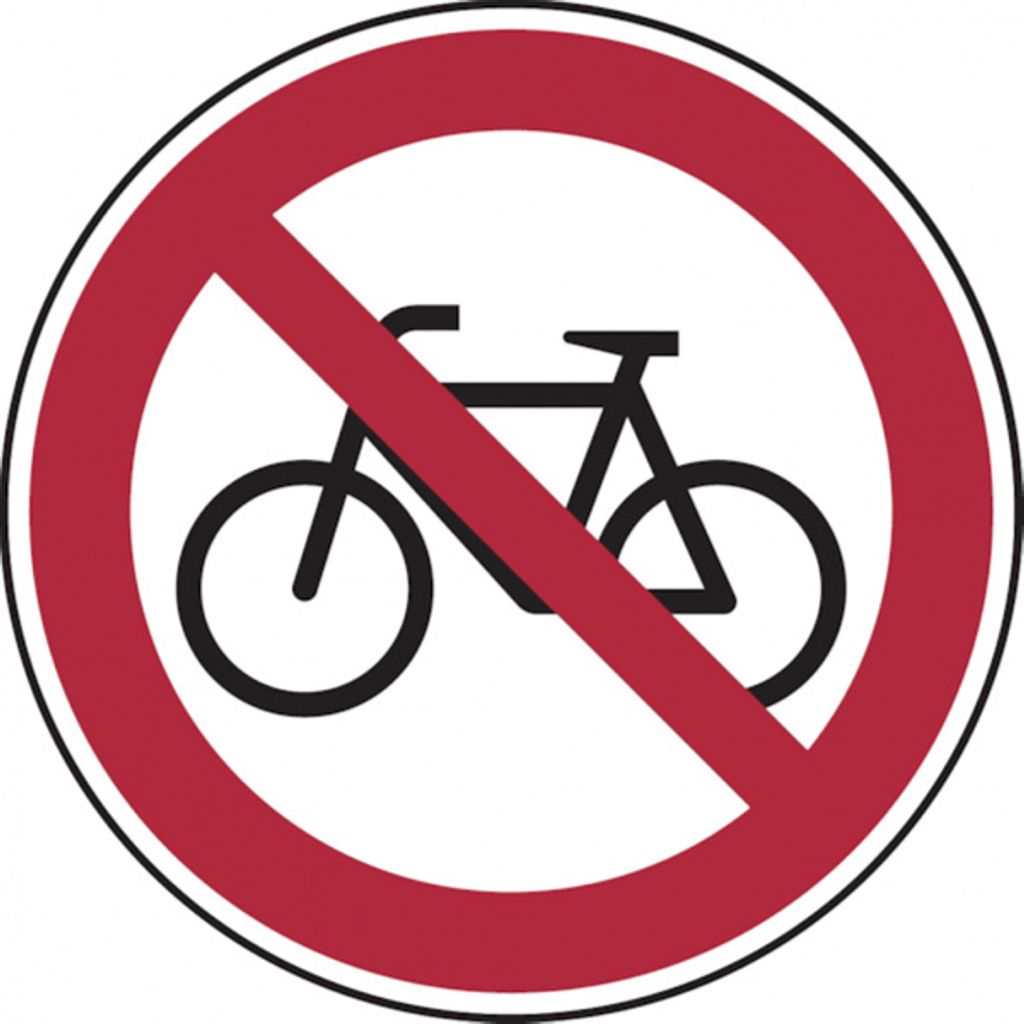 Dreifke Alu-Schild, geprägt "Fahrrad verboten", Ø30cm, 1 Stück, Praxisbewähr...