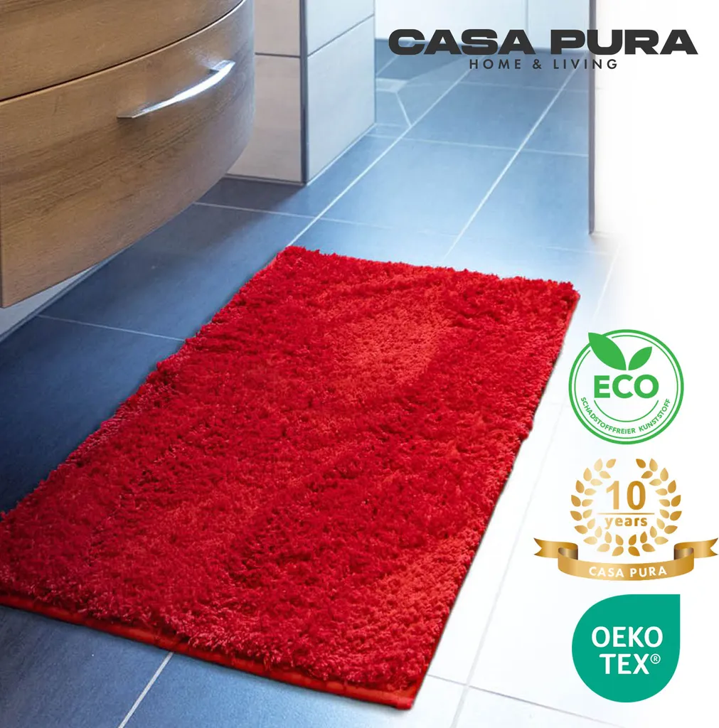 Tappetino Bagno Rosso 50x60 Sky - Asciugatura Rapida e Sicuro - 8