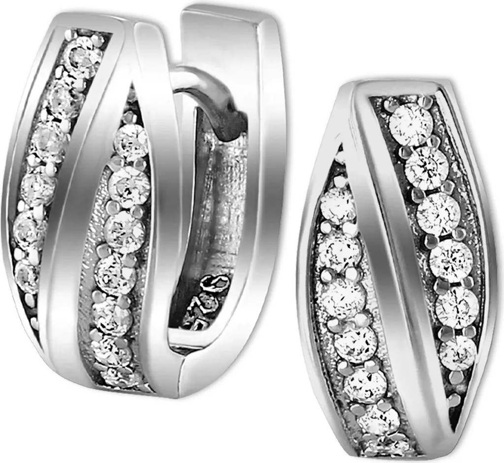 SilberDream Senses Créoles SDO4323W en Argent 925 et Zirconia Blanc