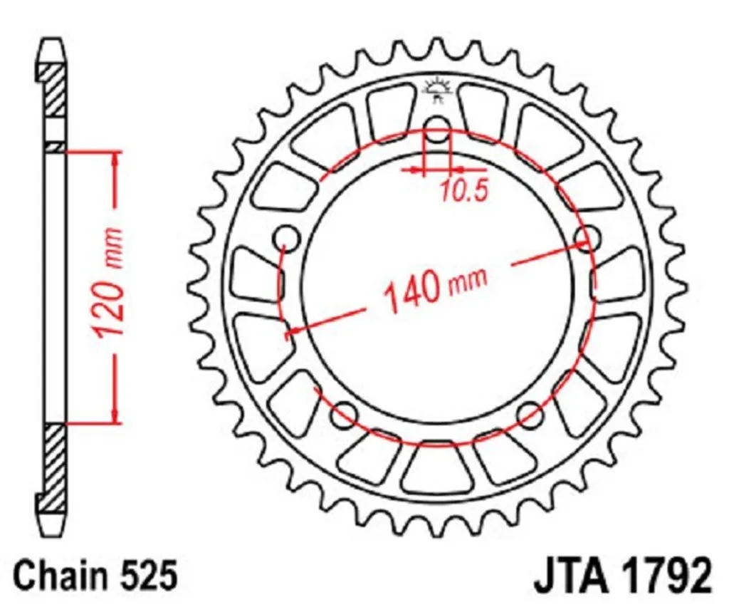 Pignone Posteriore JT Sprockets Acciaio C49 - Trasmissione Moto Professionale