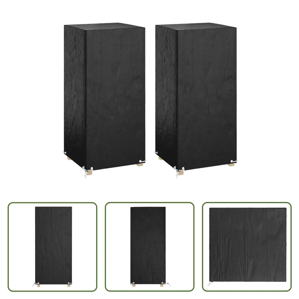 Set 2 Coprisedie Esterno The Living Store 75x70x140 cm Nero - 10